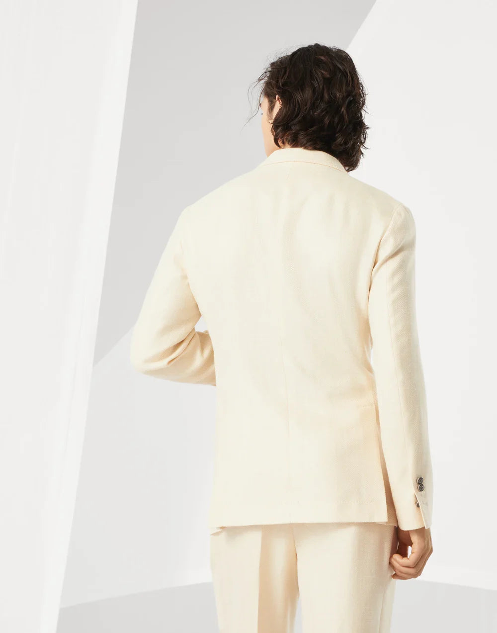 Chevron deconstructed blazer