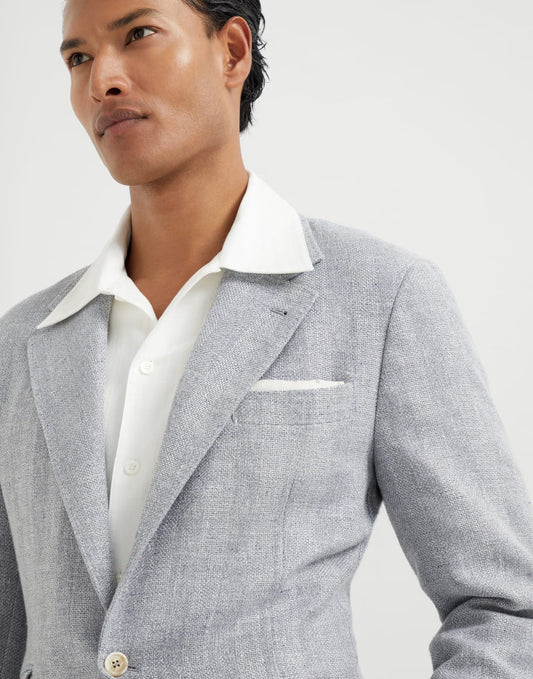 Chevron deconstructed blazer