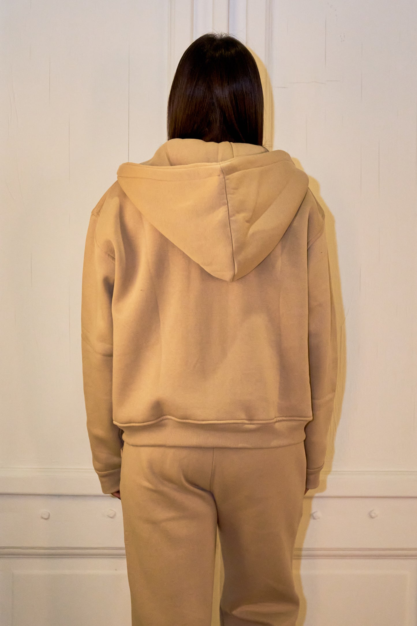 Beige Essential Zip Up Jacket