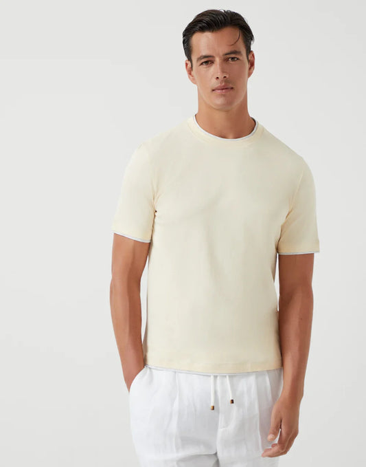 Cotton jersey crew neck T-shirt