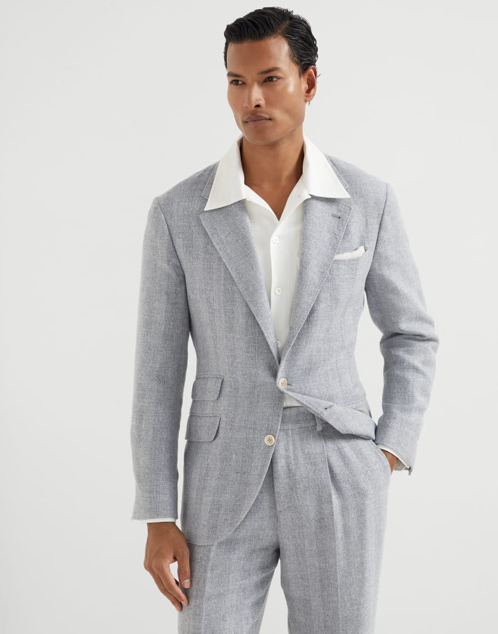 Chevron deconstructed blazer