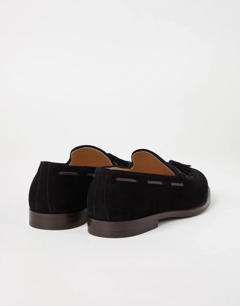 Suede loafers with tassels