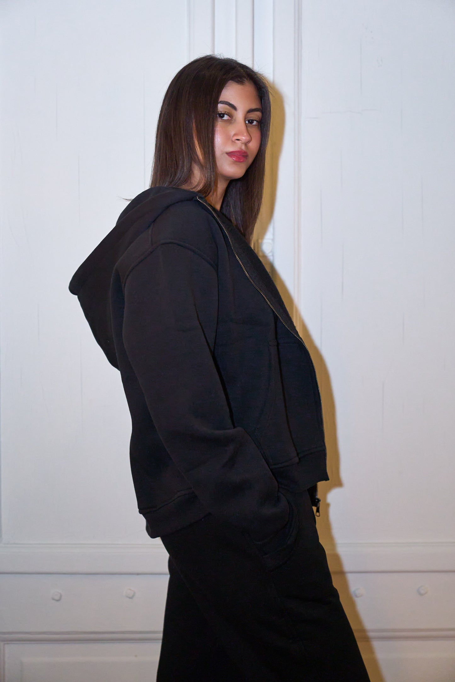 Black Essential Zip Up Jacket