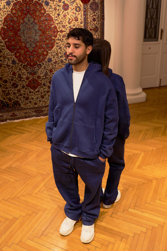 Navy Essential Zip Up Jacket